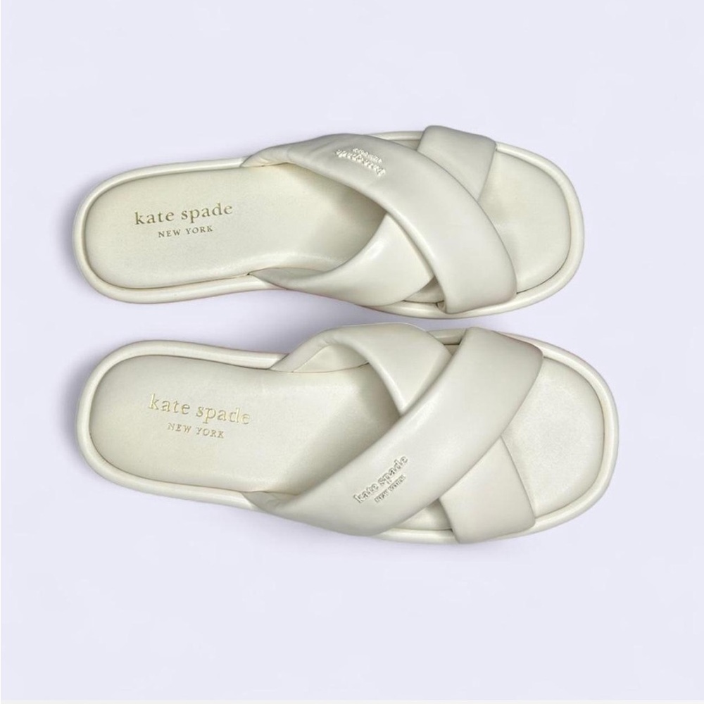Kate Spade Rio white Slide Sandals size 9 like new